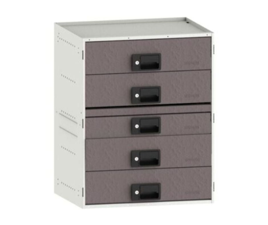 Service Body & Van Drawer Unit – 5 Mixed-Depth Drawers – 23.6″W × 29.3″H × 18″D