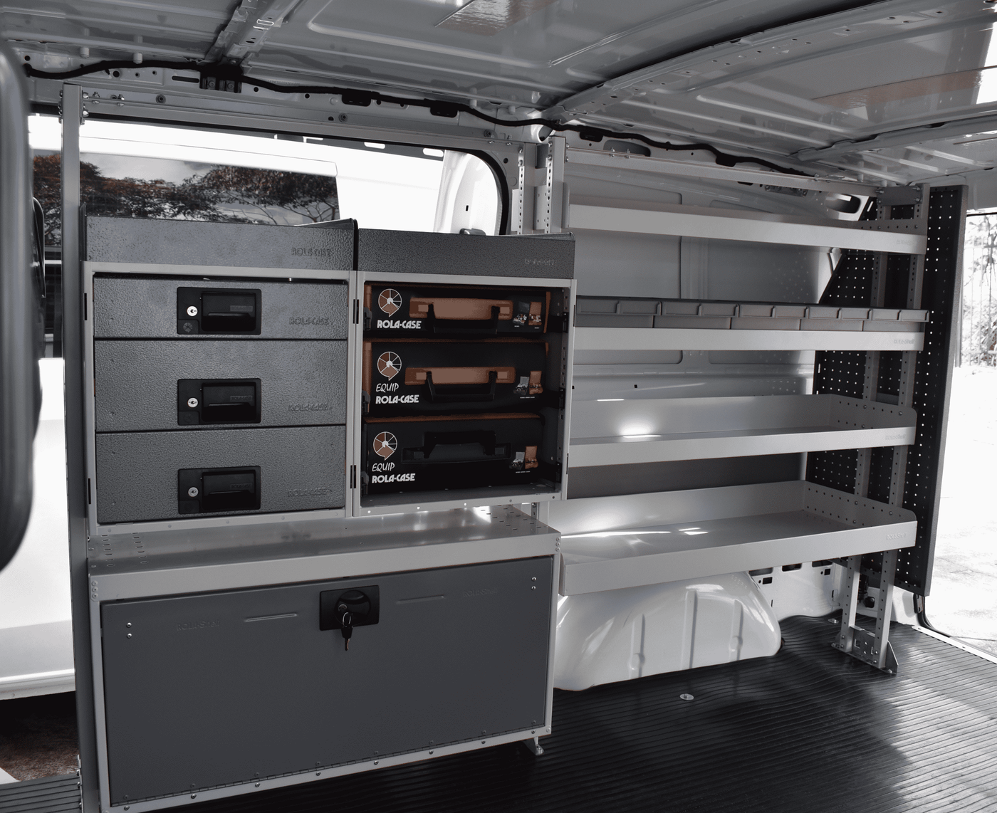 Service Body & Van Drawer Unit – 3 Mixed-Depth Drawers – 16.5″W × 16.5″H × 18″D