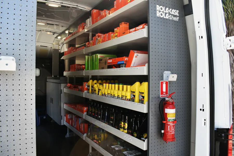 RolaCase van shelving for Service Van Fitout