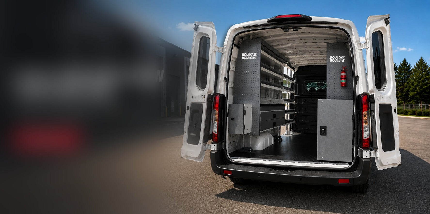 Work van fitted with RolaCase shelving and drawers